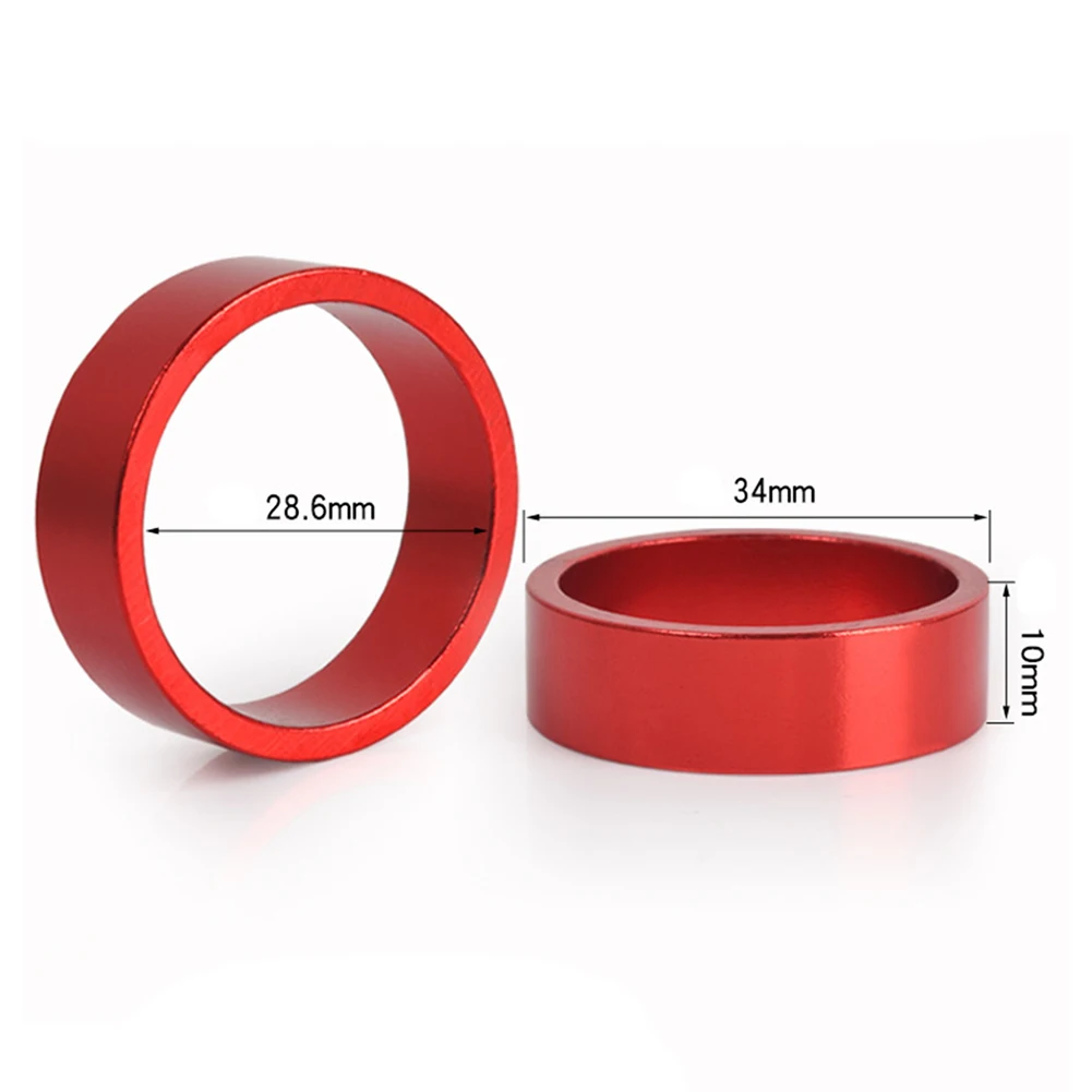 

Sturdy Aluminum Alloy MTB Road Bike Headset Spacer, 5/10 / 50mm, Fits 28 6mm Forks, Available in Black/Red/Blue/Gold/Silver