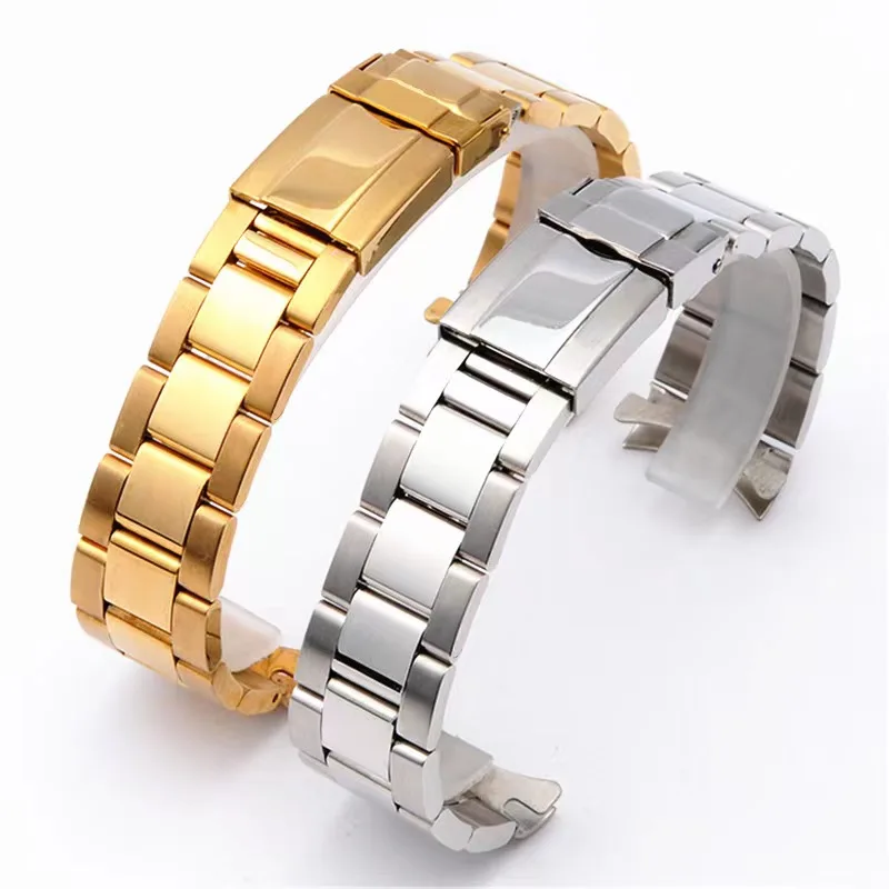 

Suitable for Daytona series special stainless steel solid diving three-pearl watch 20mm gold 17mm bracelet water ghost steel bel