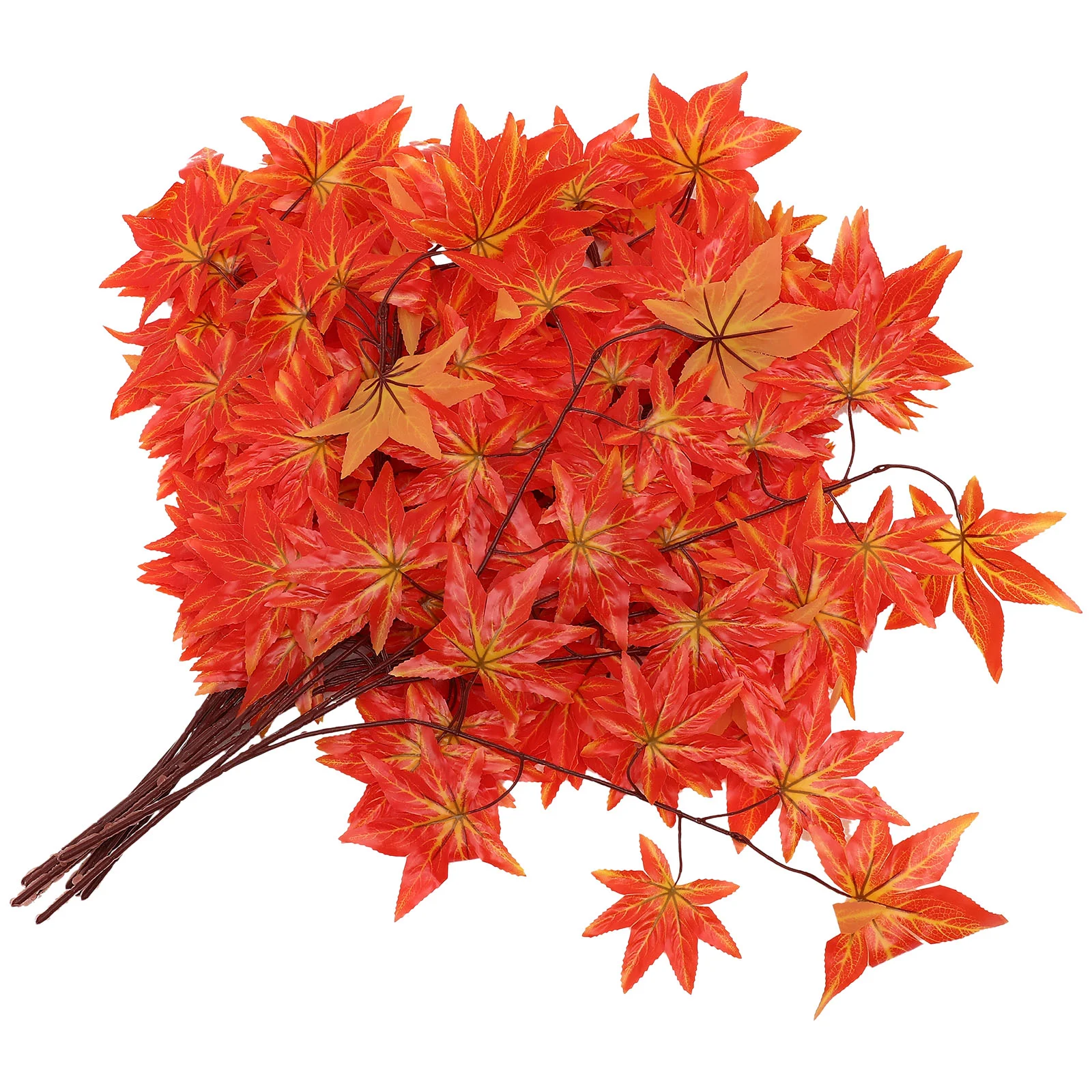 

Maple Leaf Fall Leaves Faux Artificial Picks Autumn Stems Fake Branches Decoration Stem Branchsilk Decor Table Harvest Vase