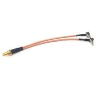 new sma female to y type 2xcrc9 male connector splitter combiner cable pigtail rg316 15cm long for huawei e156 e159 e160