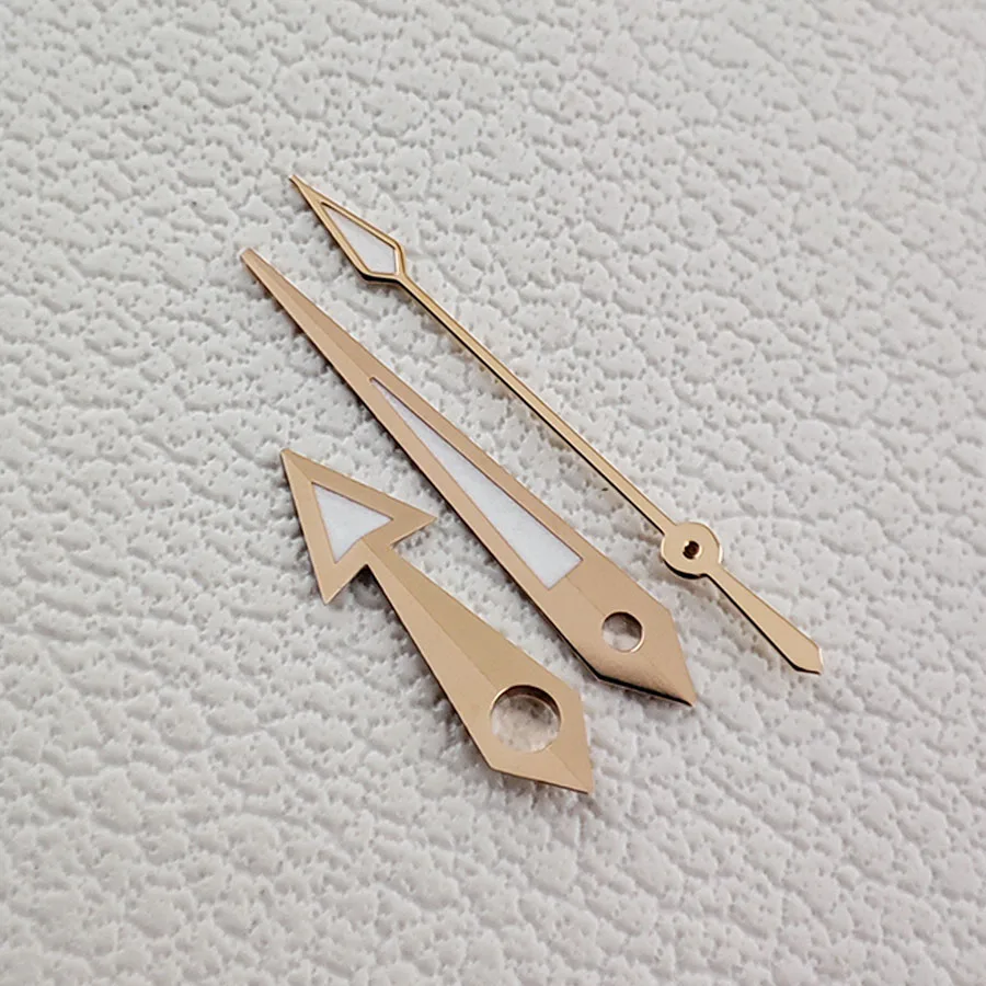 NH35 Аксессуар для часов со стрелками Зеленые светящиеся стрелки Розовое золото