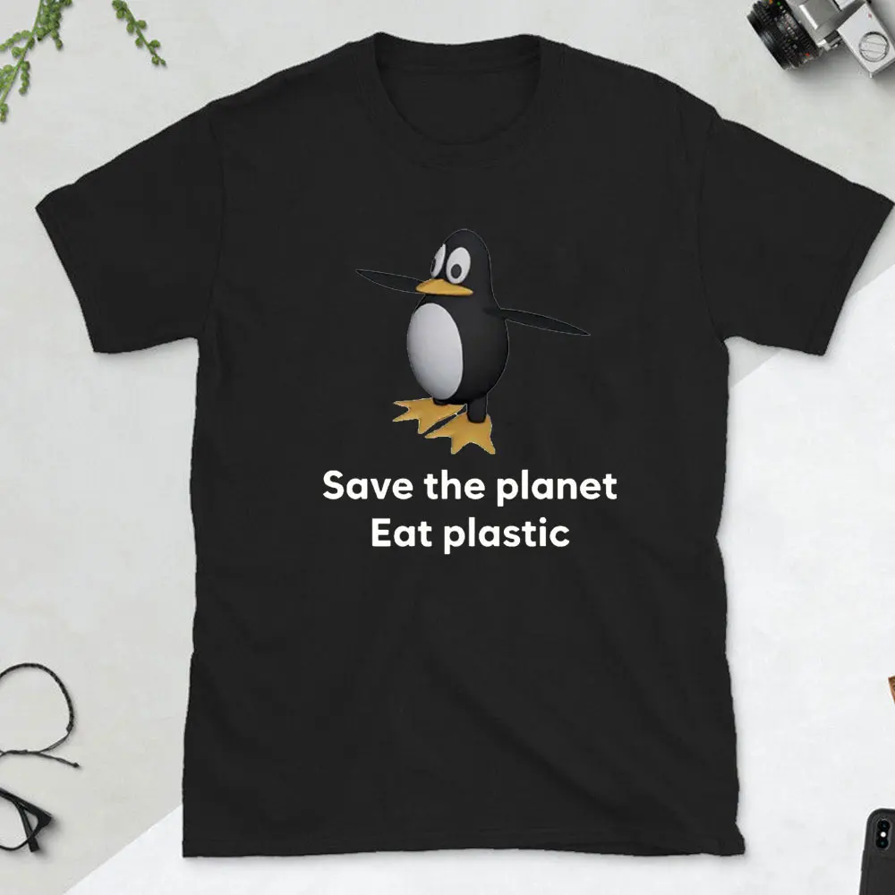 Забавная хлопковая футболка с надписью Save The Earth Eat симпатичная графическая