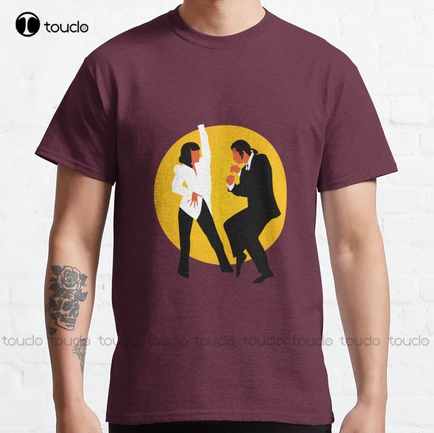 

Pulp Fiction John Travolta Classic T-Shirt Girls White Shirt Digital Printing Tee Shirts Fashion Creative Leisure Funny T Shirts