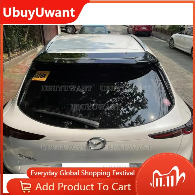 

UBUYUWANT For 2019 2020 Mazda CX-30 Roof Sport Spoiler High Quality ABS Material Car Resr Wing Lip Spoiler By Primer Color