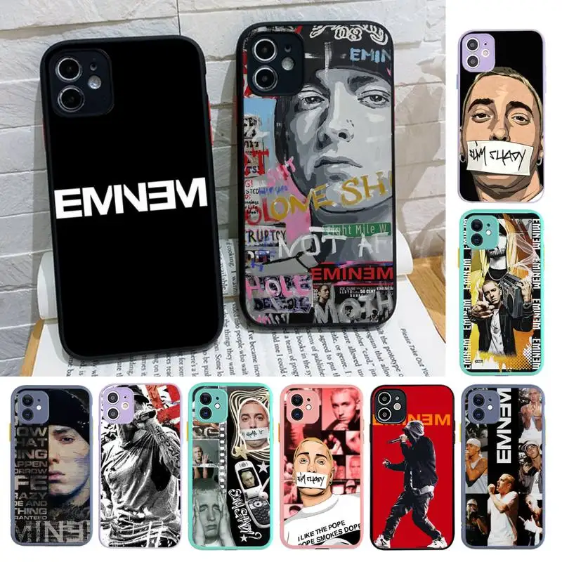 

M-Marshall M-Mathers E-EminemS Phone Case for iPhone 14 11 12 13 Mini Pro Max 8 7 Plus X XR XS MAX Translucent Matte Cover