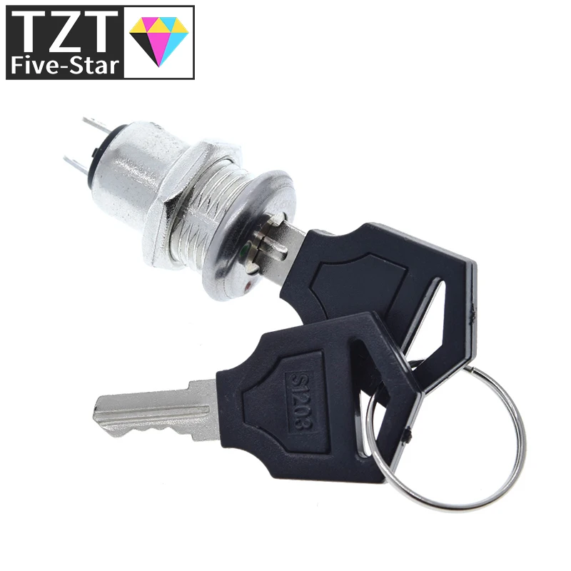Выключатель блокировки телефона из нержавеющей стали 12 мм 2 контакта ключа
