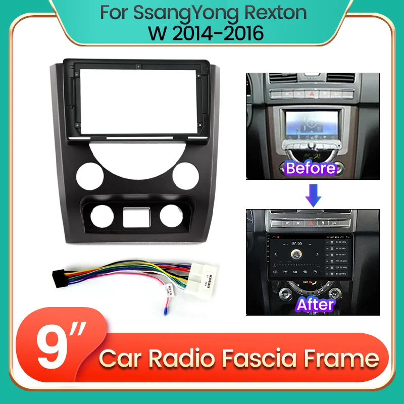 Автомобильная система Android рамка Fascia Для SsangYong Rexton 2006-2012 автомобильная