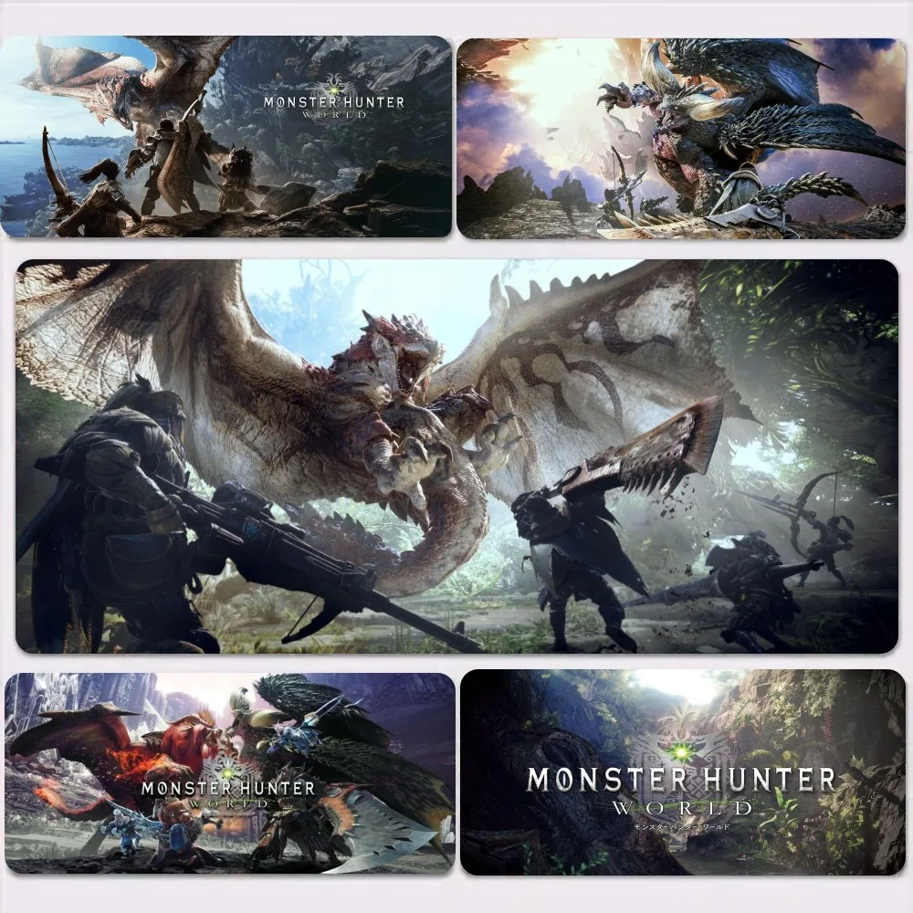 Коврик для мыши Monster Hunter World большой игровой компьютерный коврик и клавиатуры