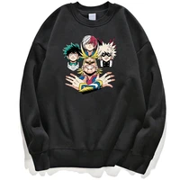 my hero academia sweatshirt men japanese anime sweatshirts hoodie deku todoroki shoto bakugou katsuki pullover jumper crewneck