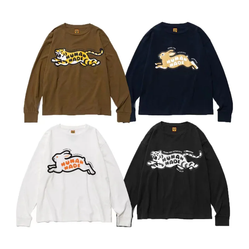 

Human Made Long Sleeve T-shirt Men Women Letters Love Print Solid Color Tops