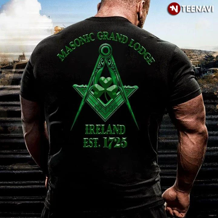 Мужская футболка Клевер масонский Большой Домик Ирландия Est.1725 женские мужские