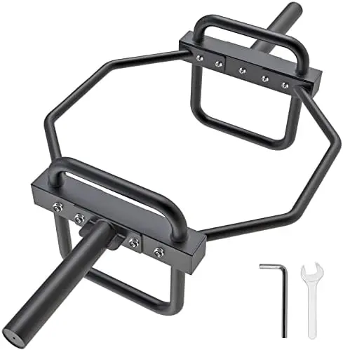 

Hex Bar Barbell Trap Bar for Deadlifts Shrugs Squats Farmers Carries, Heavy Duty Deadlift Bar with Smooth Welds, 800 lbs Capacit