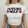 90s FUTURE MILF Stars Print T-shirts Fashion Casual O Neck Short Sleeve Crop Tops Y2K Summer Sexy E-girl Baby Tee Women Clothing 4