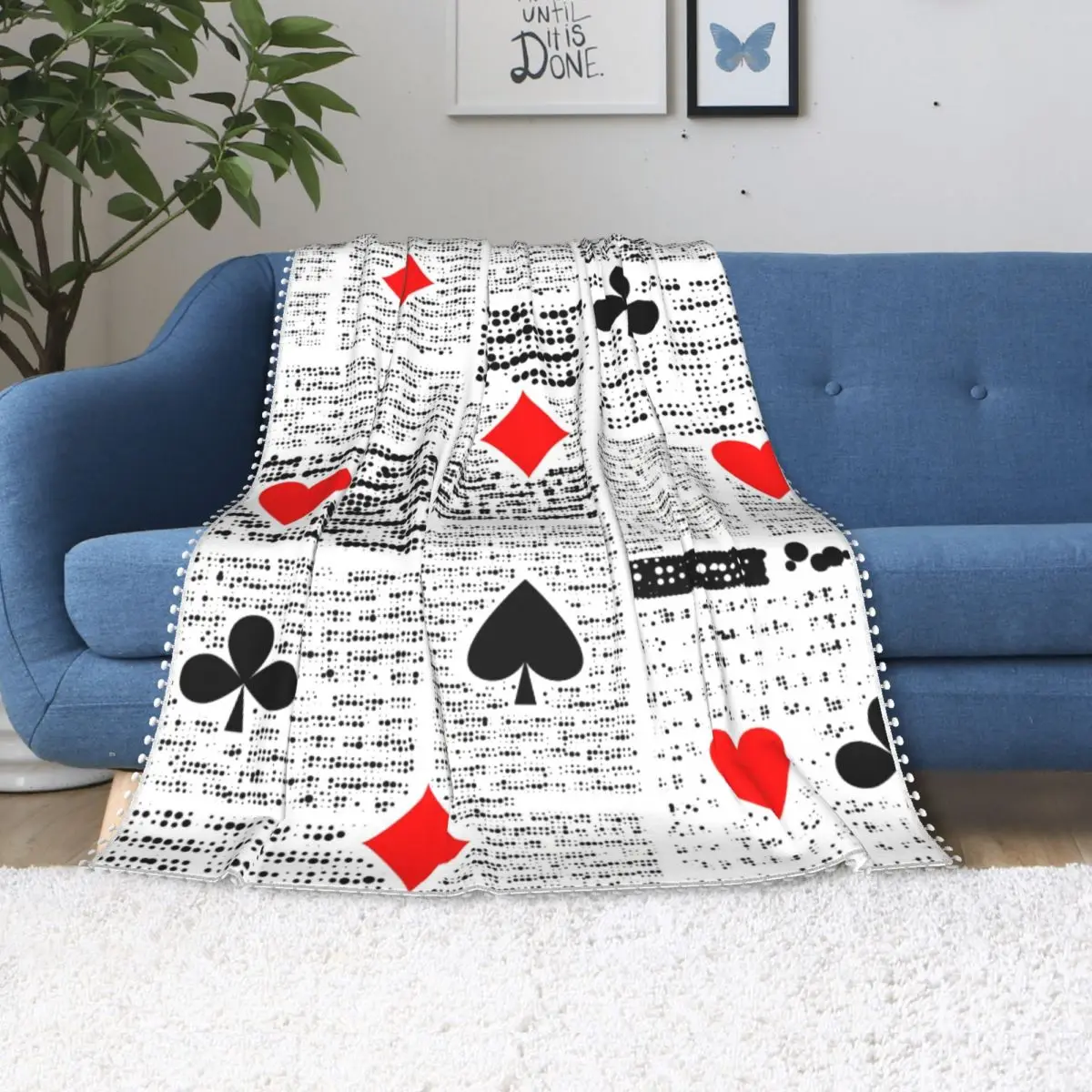 

Одеяло с принтом покера, забавная газета, красивое Флисовое одеяло, мягкое модное покрывало для любой погоды