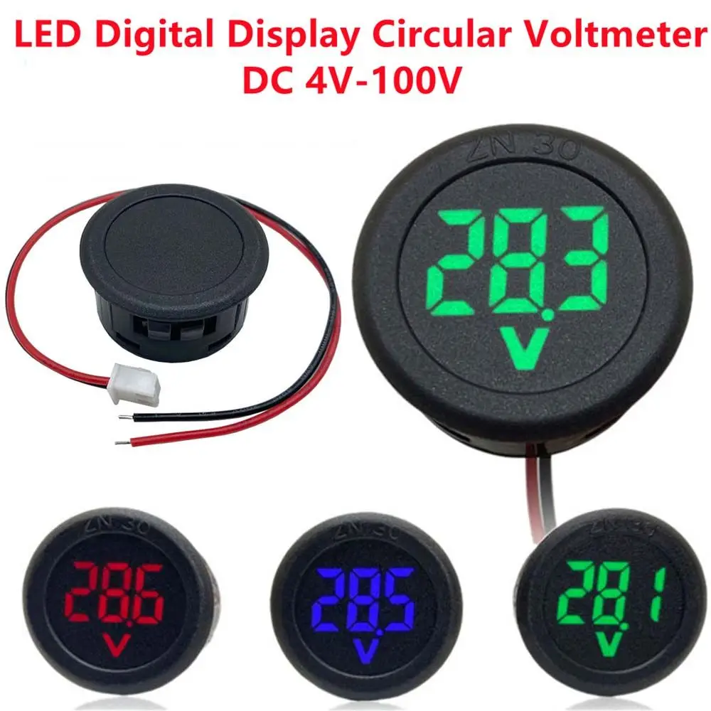 

Monitor Pane Voltage Tester Volt Detector Two-wire Voltmeter LED Digital Display Car Voltage Current Meter DC Digital