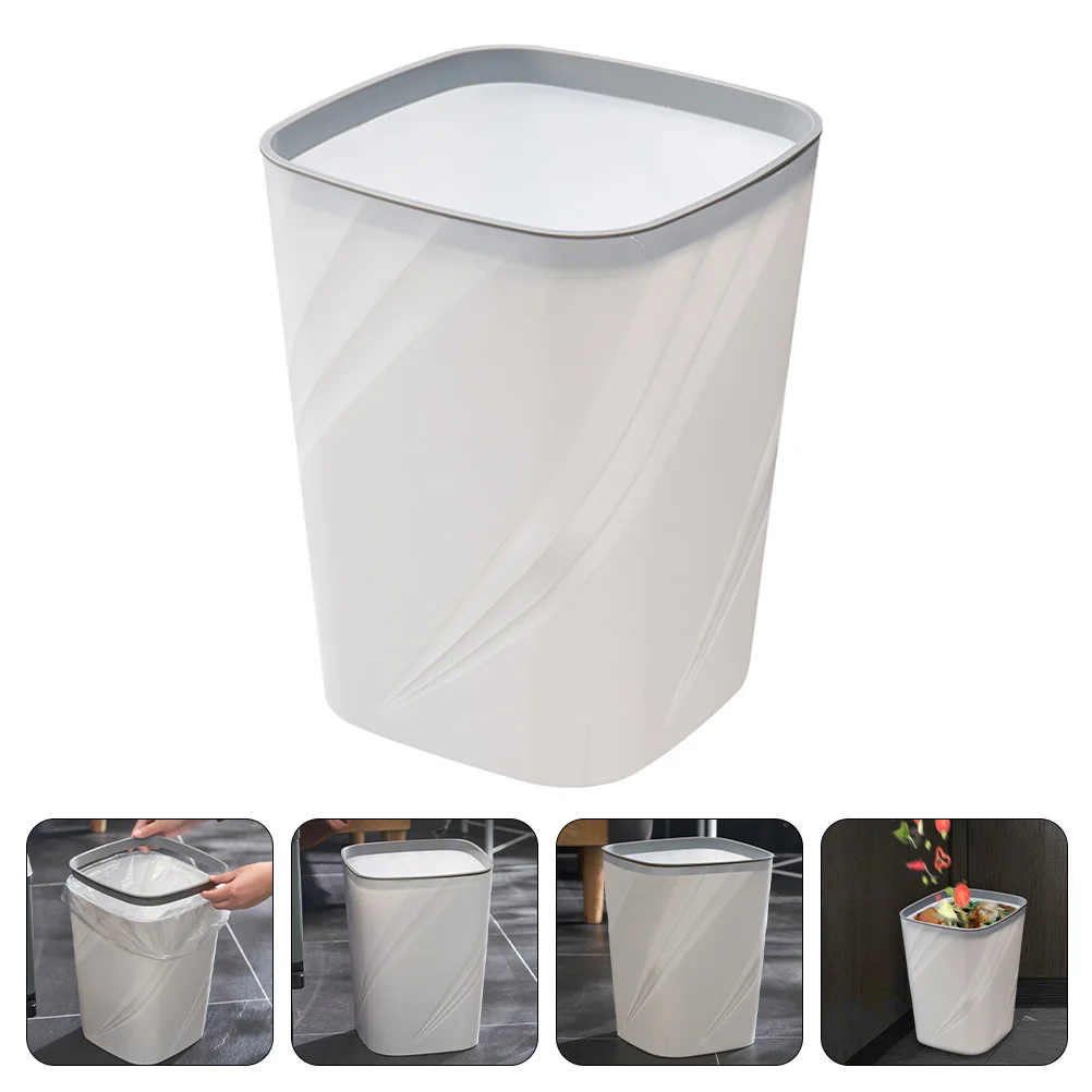 

Plastic Waste Basket Office Trash Cans Bathroom Kitchen Garbage Bin Car Containers Tabletop Wastebasket