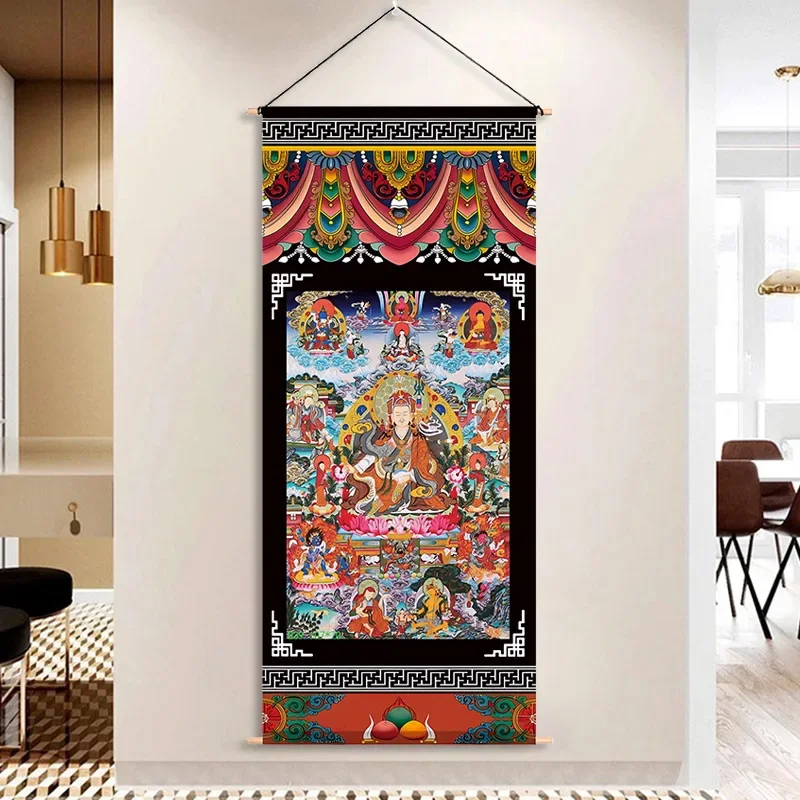 Тибетская манджусри Бодхисаттва декоративная картина Шакьямуни тханка статуя