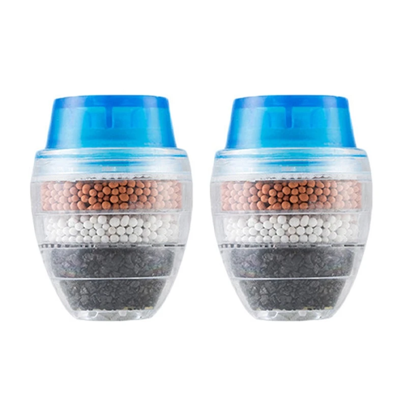 

2X Water Tap Filter Kitchen Tap Filtration Activated Carbon Removes Chlorine Fluoride Heavy Metals Hard Water Softener
