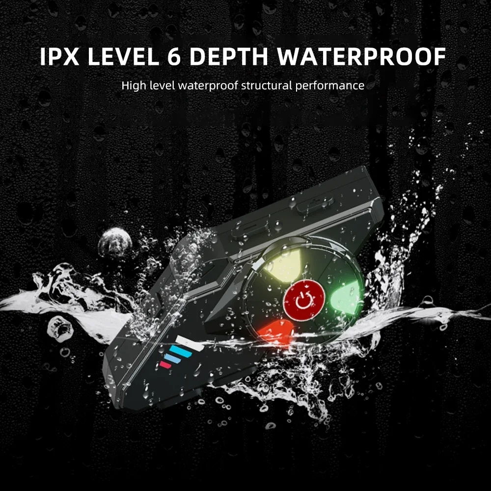 Водонепроницаемая Bluetooth-гарнитура для мотоциклетного шлема с шумоподавлением и