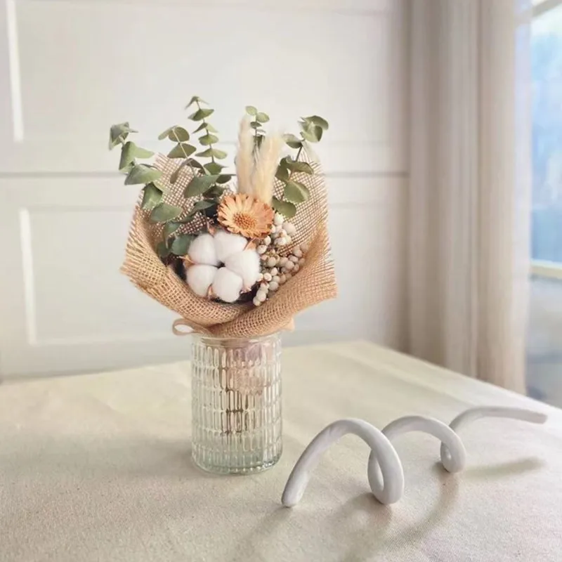 Сушеные маленькие натуральные цветы миниатюрный букет из легсветильник