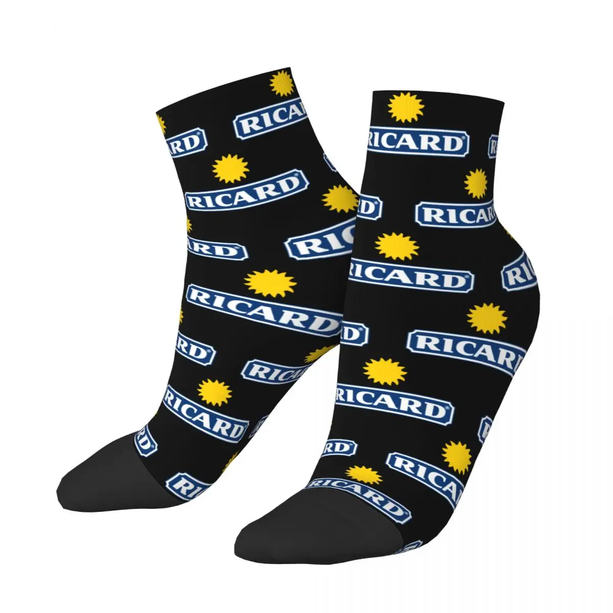 

Happy Funny Men's Short Socks Hip Hop Ricard Sock Polyester Graphic Women's Ankle Stockings Spring Summer Autumn Winter