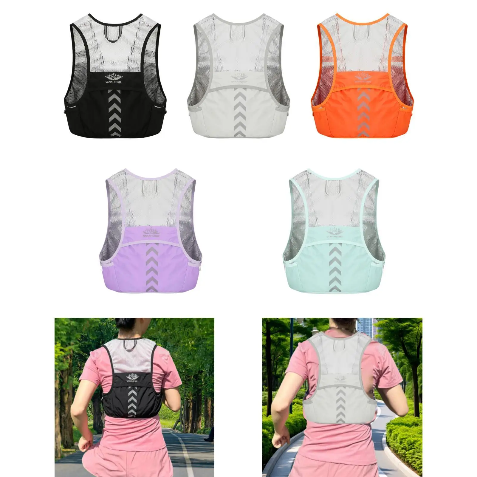 Жилет для бега большой вместимости с несколькими карманами Легкий рюкзак