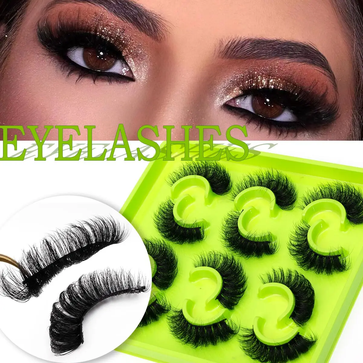 

NEW 6Pairs 8D Mink Eyelashes 100% Cruelty Free Lashes Reusable Lashes Natural Wispy False Lashes Makeup Strip Fluffy Cat Lash