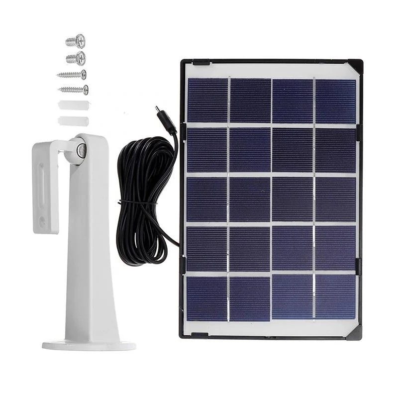 5V 5W Solar Panel Mini USB Outdoor Camera Security Courtyard Lamp Solar Charging Panel Accessories for Camping Hiking