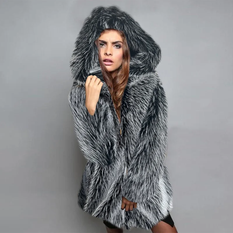 New Fashion Faux Fur Coat Mid-Long Winter Clothes Women 2022 Fashion Coats Casaco Feminino De Inverno Super Quente