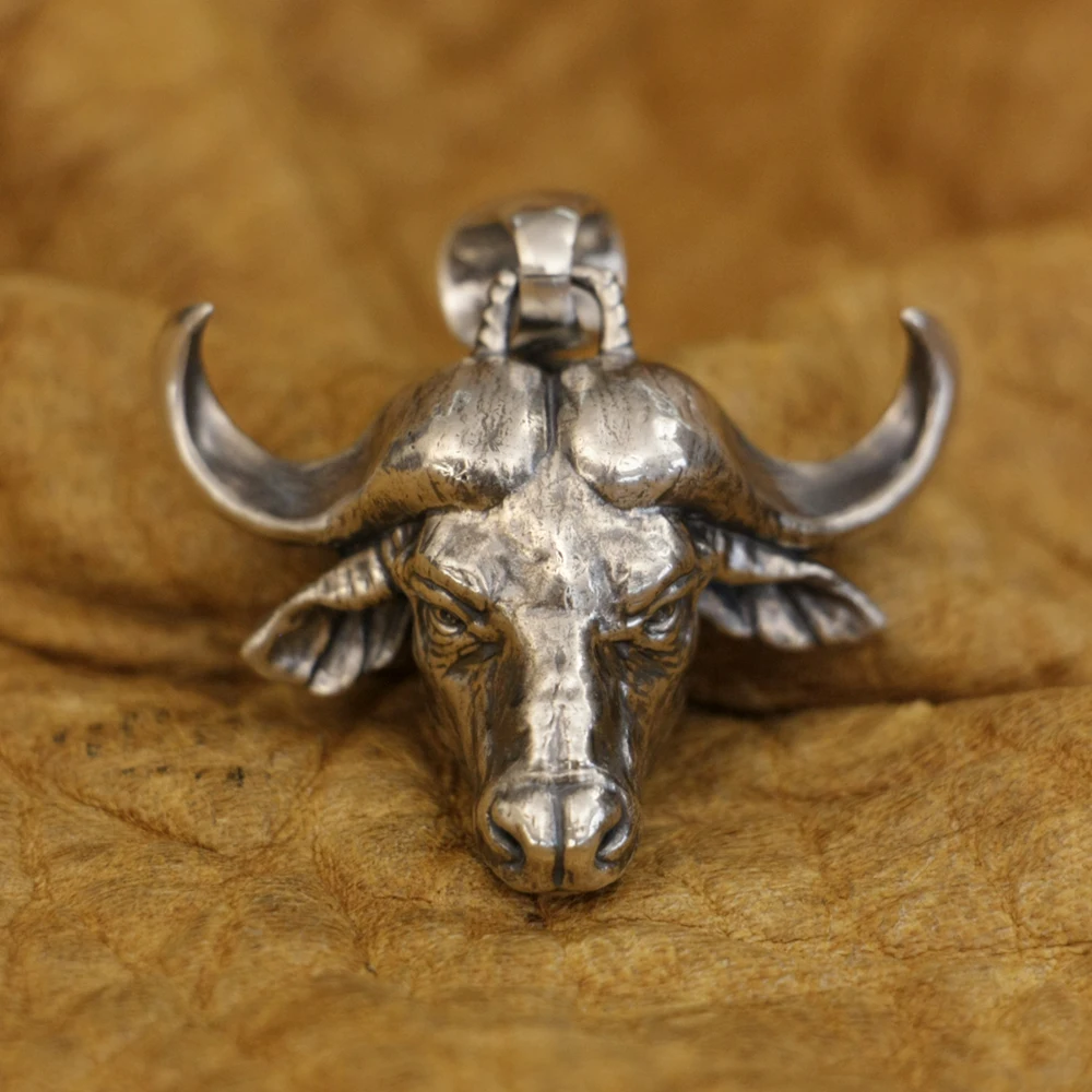 LINSION Syncerus Caffer, подвеска, серебряные байкерские ювелирные изделия в стиле панк TA392