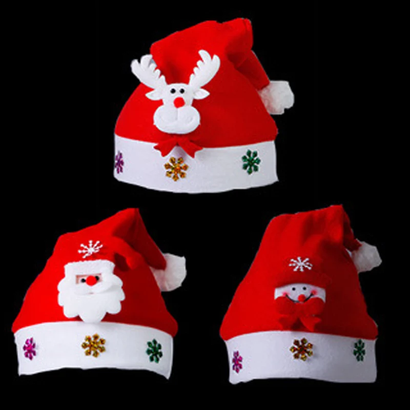 

Santa Hats for Children Navidad New Year Plush Christmas Hat Kids Christmas Decor For Party Xmas Santa Claus Gifts Winter Caps
