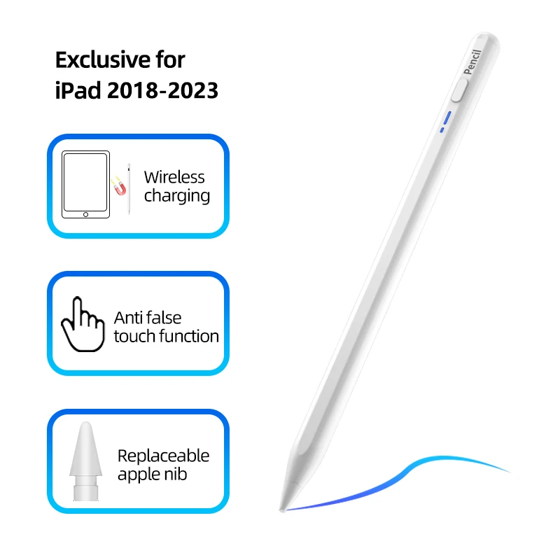 Стилус для Apple Pencil с наклоном ладони iPad Air 11 M2 2024 Pro 13/14 M4 4/5 7/8/9/10th 2018-2024