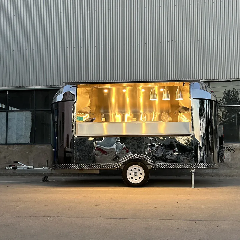 

Upgraded fiberglass food trailer, European fashion street food truck