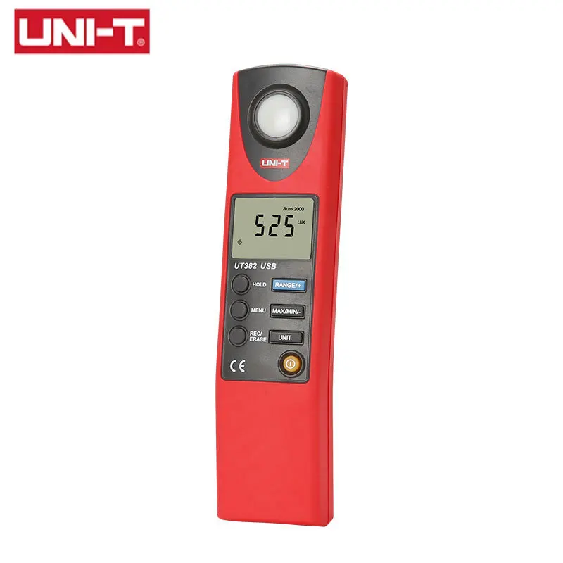 UNI-T Light Meter UT381 UT382 Auto/Manual Range Data Hold 2044 Sets Data Storage MAX/MIN Modes Lux/FC Selectable