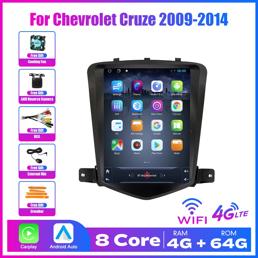 

Автомагнитола Tesla Style 2 Din, 9,7 дюйма, Android, для Chevrolet Cruze 2009-2014, стерео, автомобильный мультимедийный видеоплеер, DVD, GPS-навигация