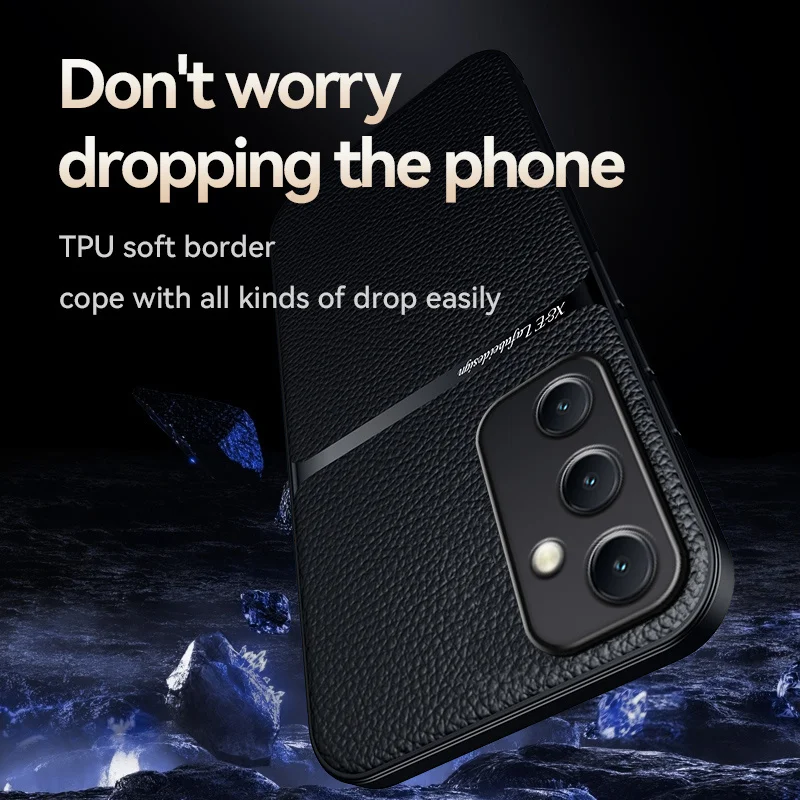 Чехол для Samsung Galaxy A55 5G роскошный кожаный чехол с магнитной задней крышкой SM-A556B/DS 6