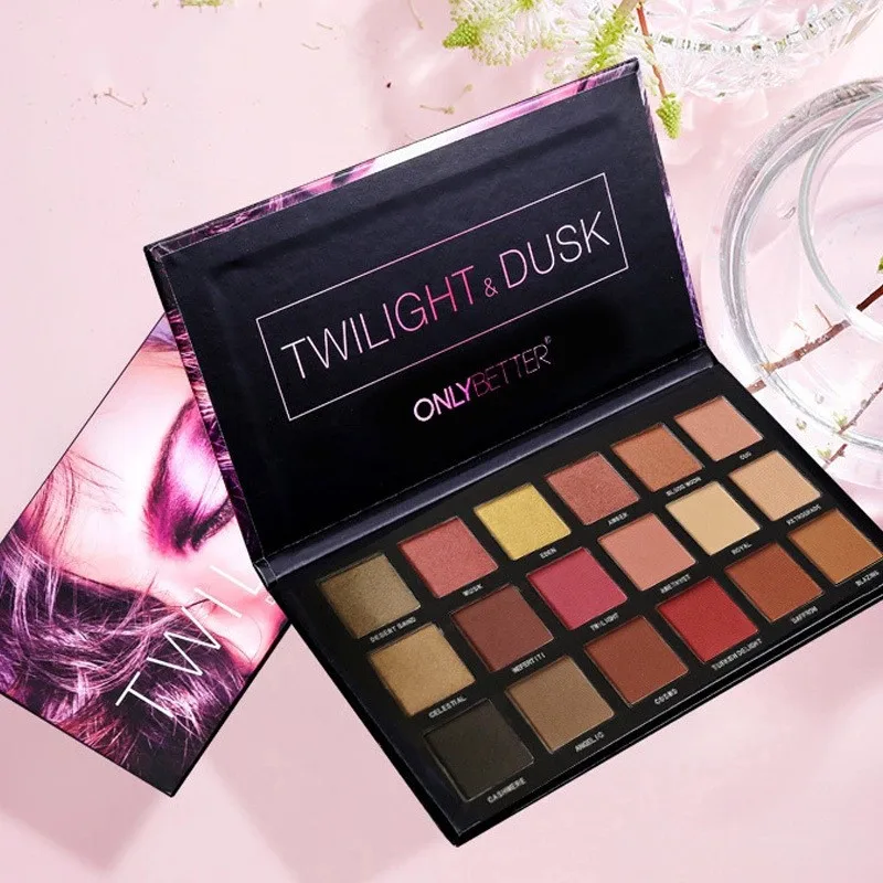 Профессиональная палитра теней для век 18 цветов матовые мерцающие блестящие