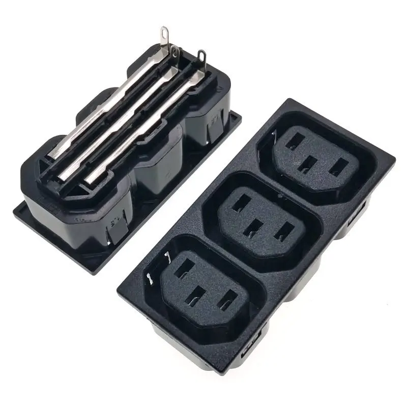 

3 IN 1 - IEC320 C13 Female Panel Mount Power Inlet Socket AC250V 10A