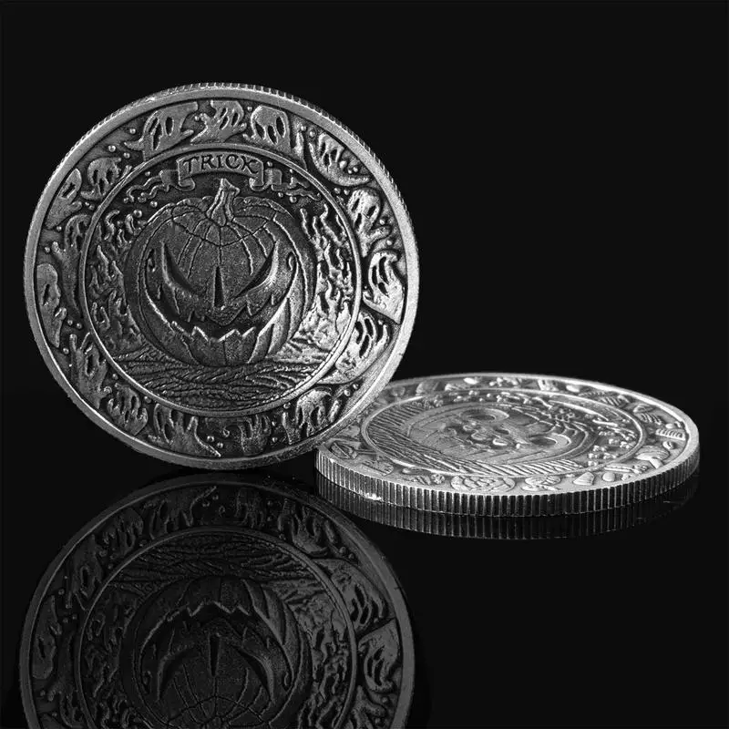 Монета с тыквой на Хэллоуин счастливая монета коллекционная для угощений или