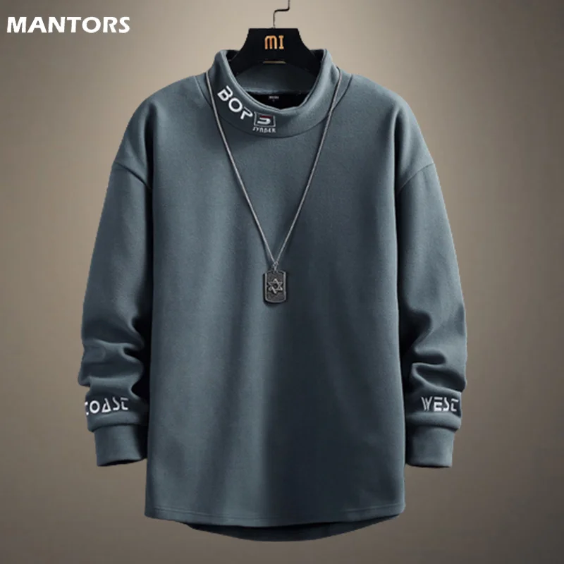 

Mens Sweatshirts Casual Hoodie Solid Color 2023 Fashion Male Stand Collar Embroidery Sweatshirt Mens Pullover Hip Hop Streetwear