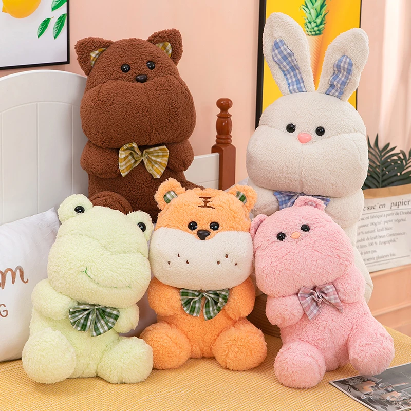 

23 см Симпатичный телефон кролик медведь лягушка тигр свинья плюшевые игрушки офисные набивные животные Подушка комфортная Подушка подарок кукла Дети Девочка