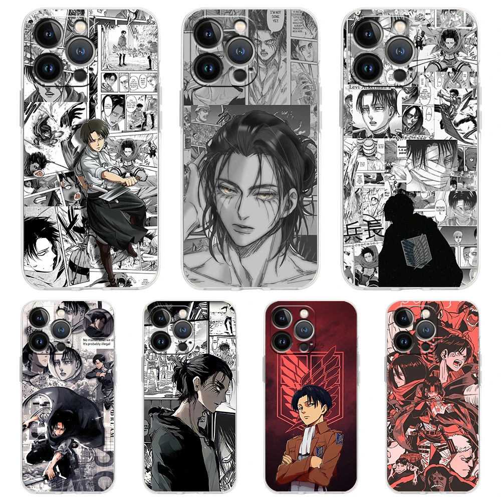 

Attack On Titan Soft Transparent Phone Case Cover for iPhone 14 13 12 11 Pro Max X XR 8 7 Plus SE2020 XS Max Luxury Shell Fundas