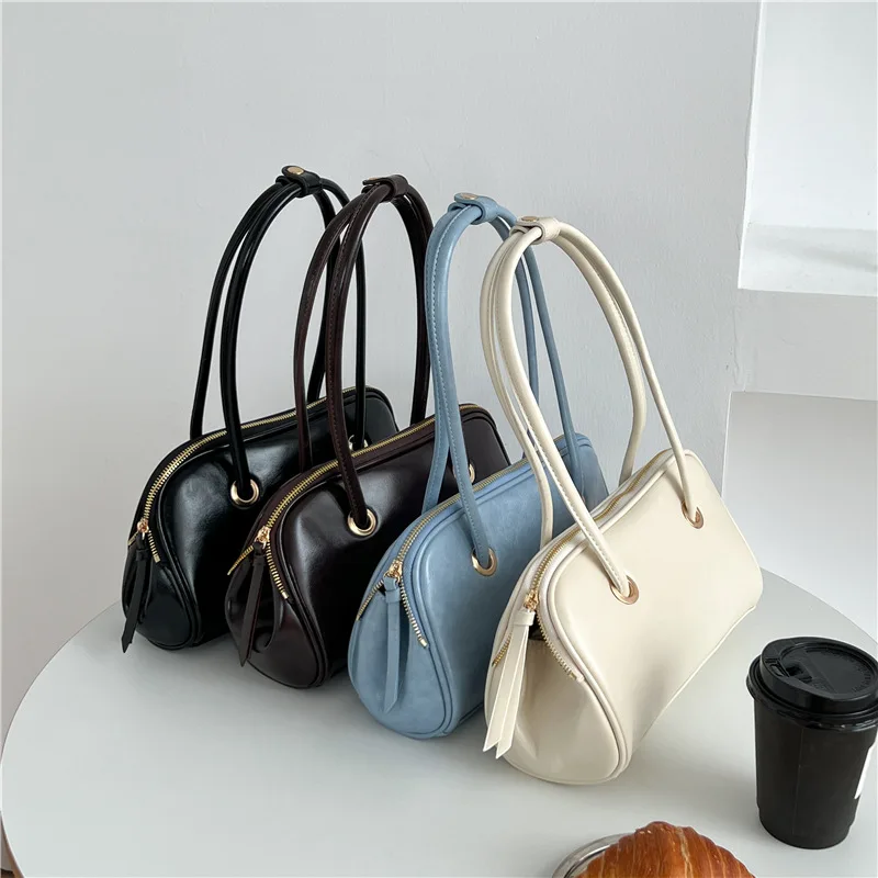 

New Women 2023 Pu Leather Shoulder Messenger Clutch Armpit Lady Vintage Bags For Women 2023 Luxury Designer