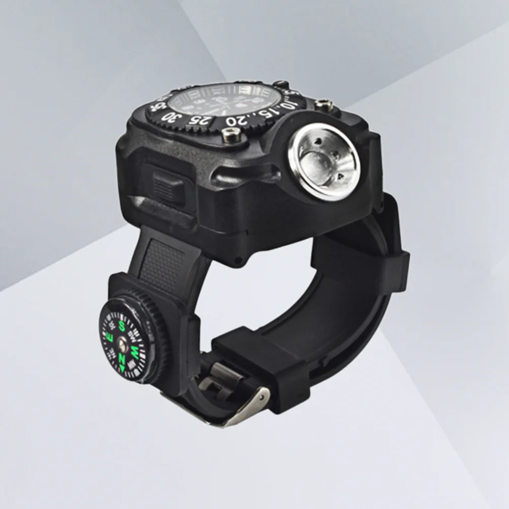 

1 Pc LED Wrist Light Watch Outdoor Waterproof Wrist Lamp with Compass for Camping Running