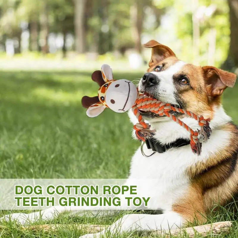 

Dog Bite Rope Toys Pet Grind Tooth Toys Cotton Rope Material Harmless Dogs Tooth Cleaning Toys For Chewing Playing And Training