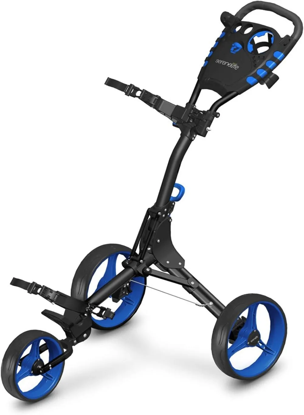 SereneLife 3 Wheel Lightweight Folding Golf Walking Push Car