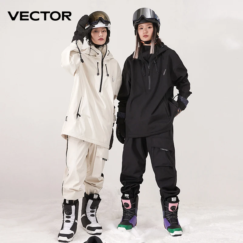 Ski Pants Warm Windproof Winter Overalls Hoodie Waterproof O