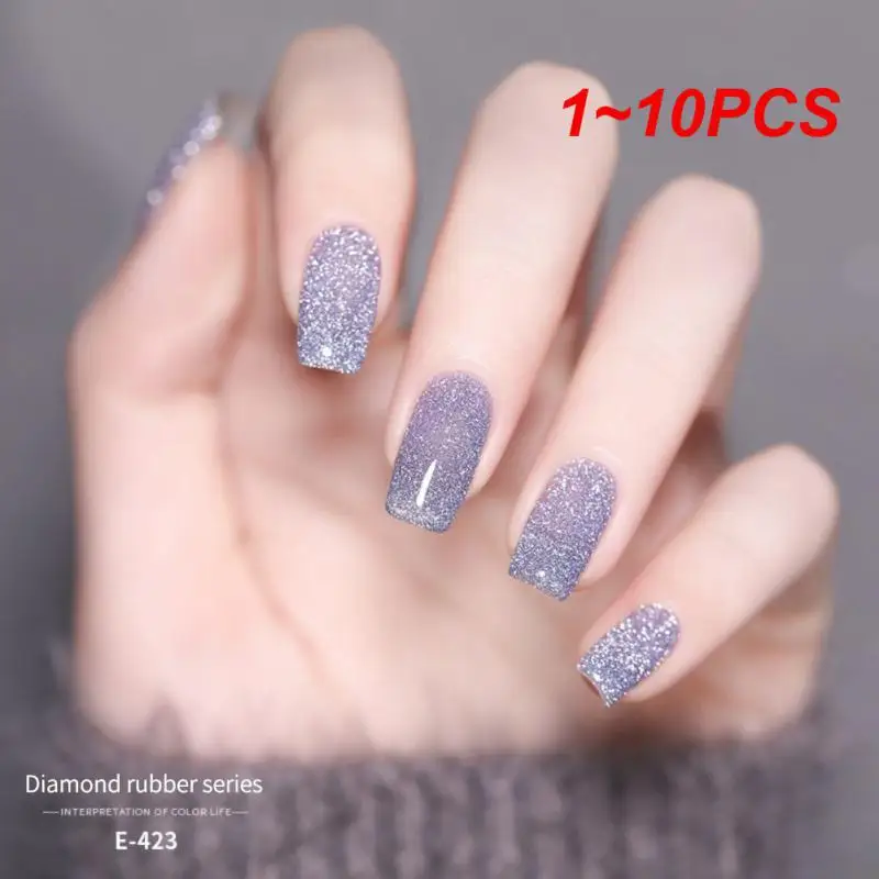 

1~10PCS 7ml Glitter Rubber Base Gel Nail Polish Sparkly Sequins UV LED Soak Off Varnish Semi Permanent Aurora Chameleon Manicure
