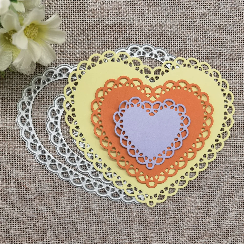 Красивые трехслойные металлические трафареты персика трафареты для «сделай сам» Скрапбукинг декоративное тиснение ручная работа штамповочный шаблон
