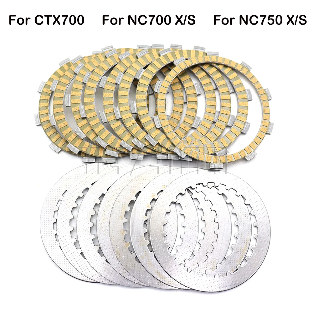 

NC 750X Friction Disc Plate Kit For Honda NC700X NC700S NC750X NC750S CTX700 CTX700N Motorcycle Clutch Plate Steel Plates